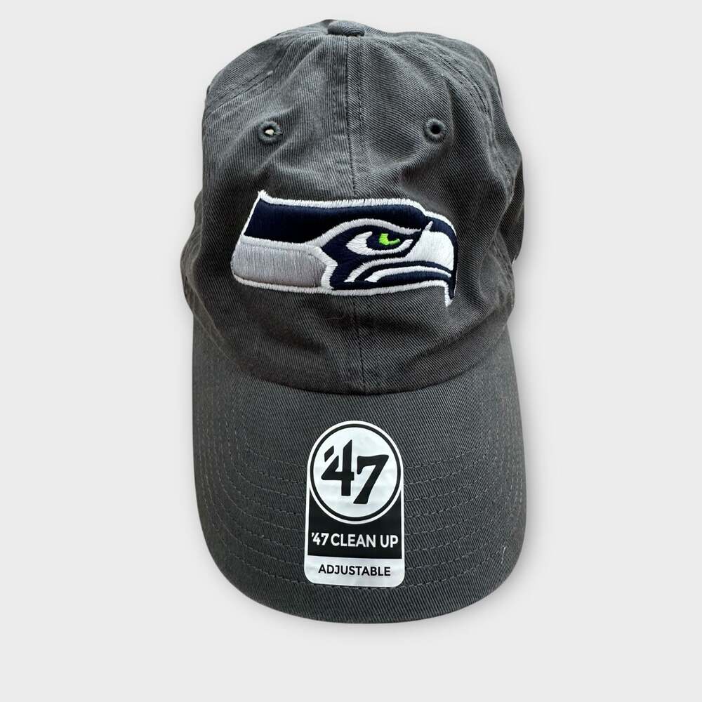 Seattle Seahawks '47 Brand Charcoal Gray Clean Up Adjustable Hat NFL